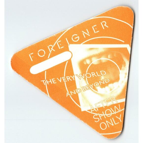 Foreigner Backstage Music Pass The Very World And Beyond Original 1992 Hard Rock - Picture 1 of 1